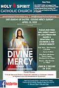 April 19th ’20 – Divine Mercy Sunday