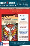 May 31st ’20 – Pentecost Sunday