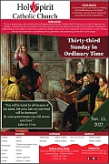 November 13th ’22 – Thirty Third Sunday in Ordinary Time