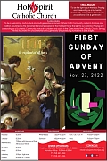 November 27th ’22 – First Sunday of Advent