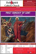 February 26th ’23 – First Sunday of Lent