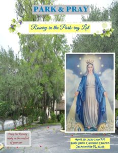 Eucharistic Adoration, Coronation and Reconsecration in the parking lot (May 1st)