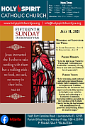 July 11th ’21 – Fifteenth Sunday in Ordinary Time