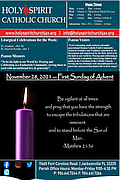 November 28th ’21 – First Sunday of Advent
