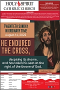 August 14th ’22 – Twentieth Sunday in Ordinary Time